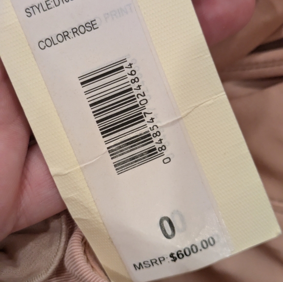 Erin NWT Stunning Pink/Peach Scalloped Mini Dress Size 0 Prom Formal - Picture 6 of 7